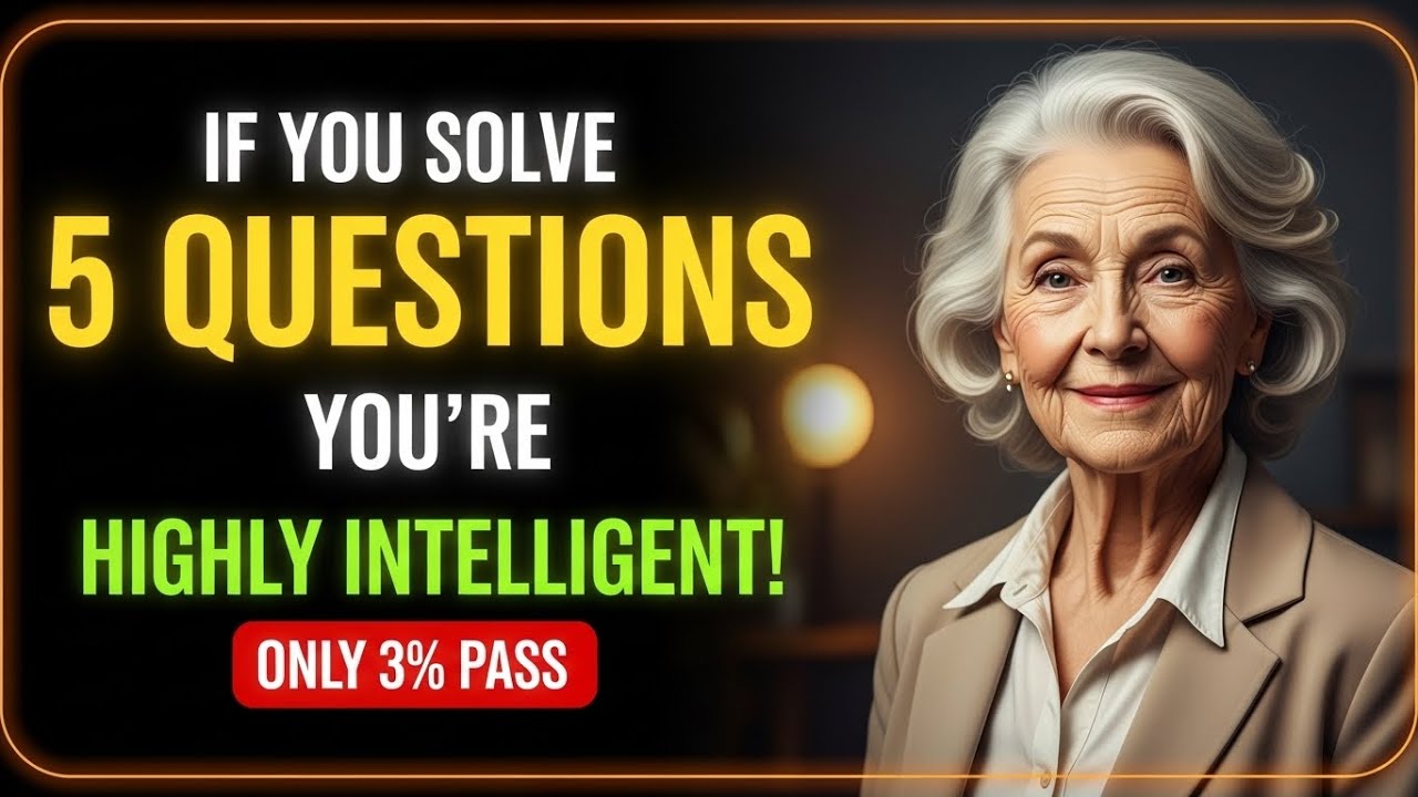 If You Solve 5 Questions You’re Highly Intelligent | Hard Brain Quiz