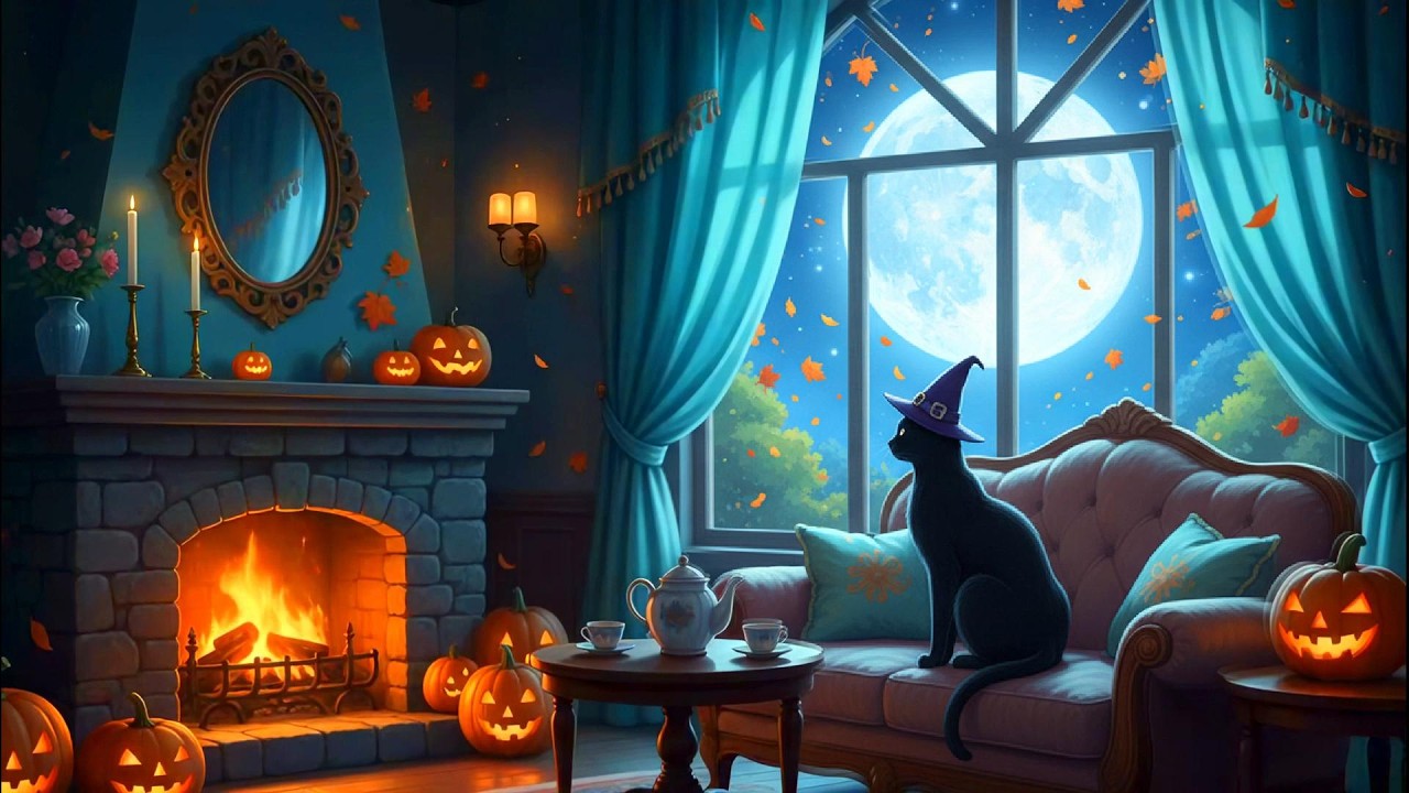 Cozy Rainy Evening by the Fireplace 🐾 Calm Lofi Beats for Study & Sleep