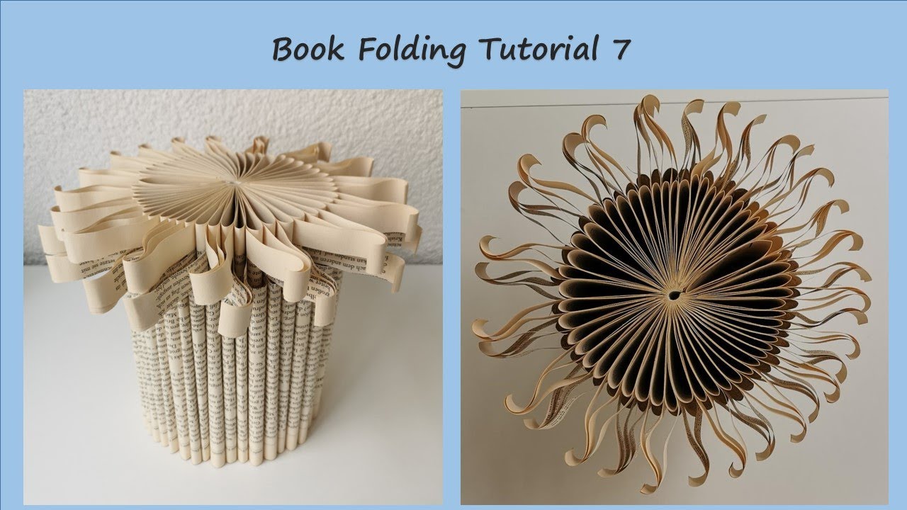 Book Folding Tutorial 7 / Anleitung zum Bücher falten 7