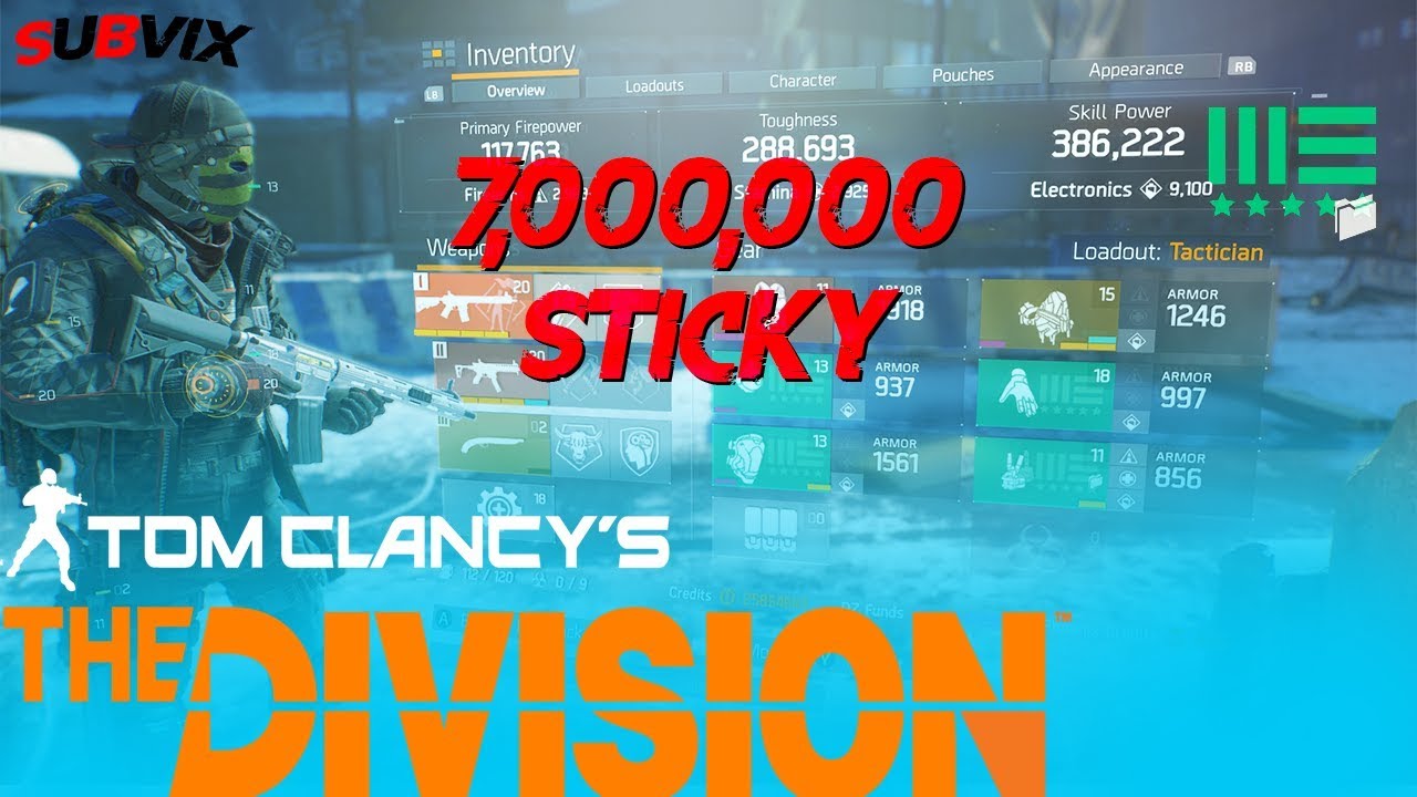 Solo Legendary Sticky Bomb Build | 7,000,000 Sticky Bomb! W/ Gameplay! (The Division 1.8)