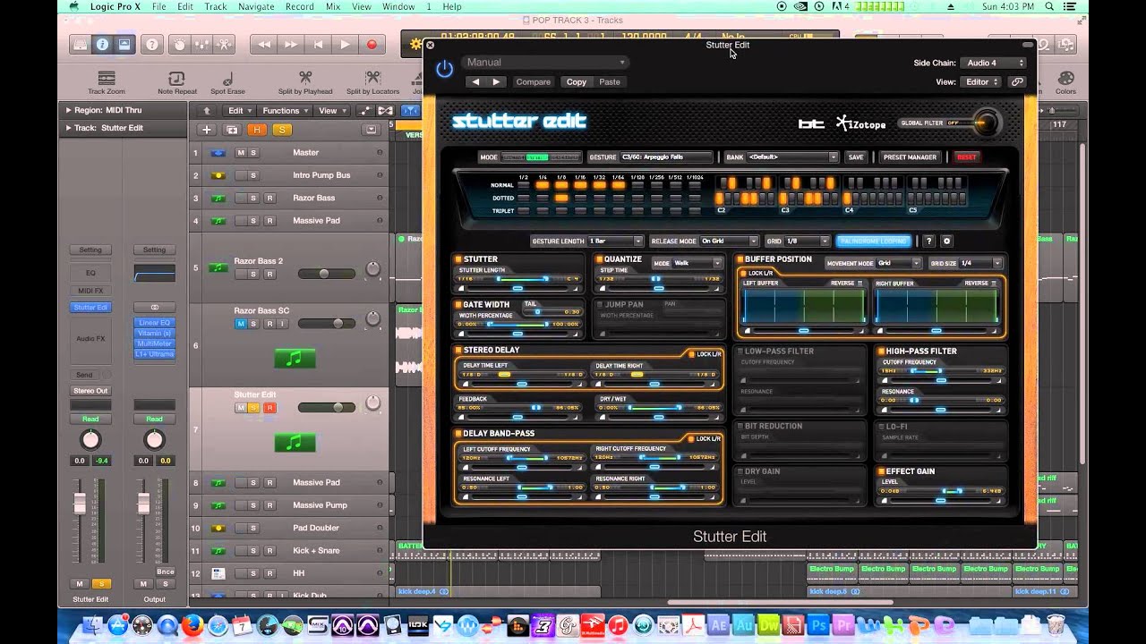 Использование iZotope Stutter Edit в Logic Pro X — обзор