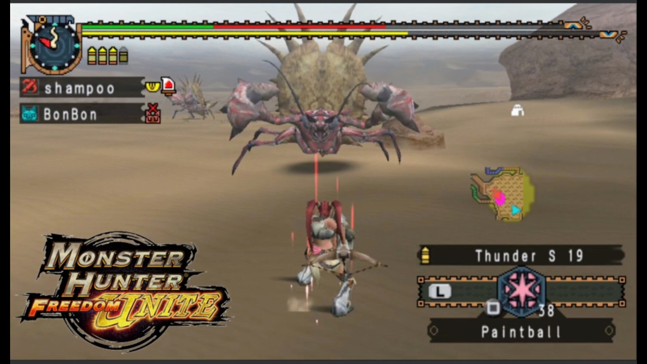 MHFU| HR 4| Ultimate crab dinner: Hunt 2 Daimyo hermitaur (Heavybowgun)