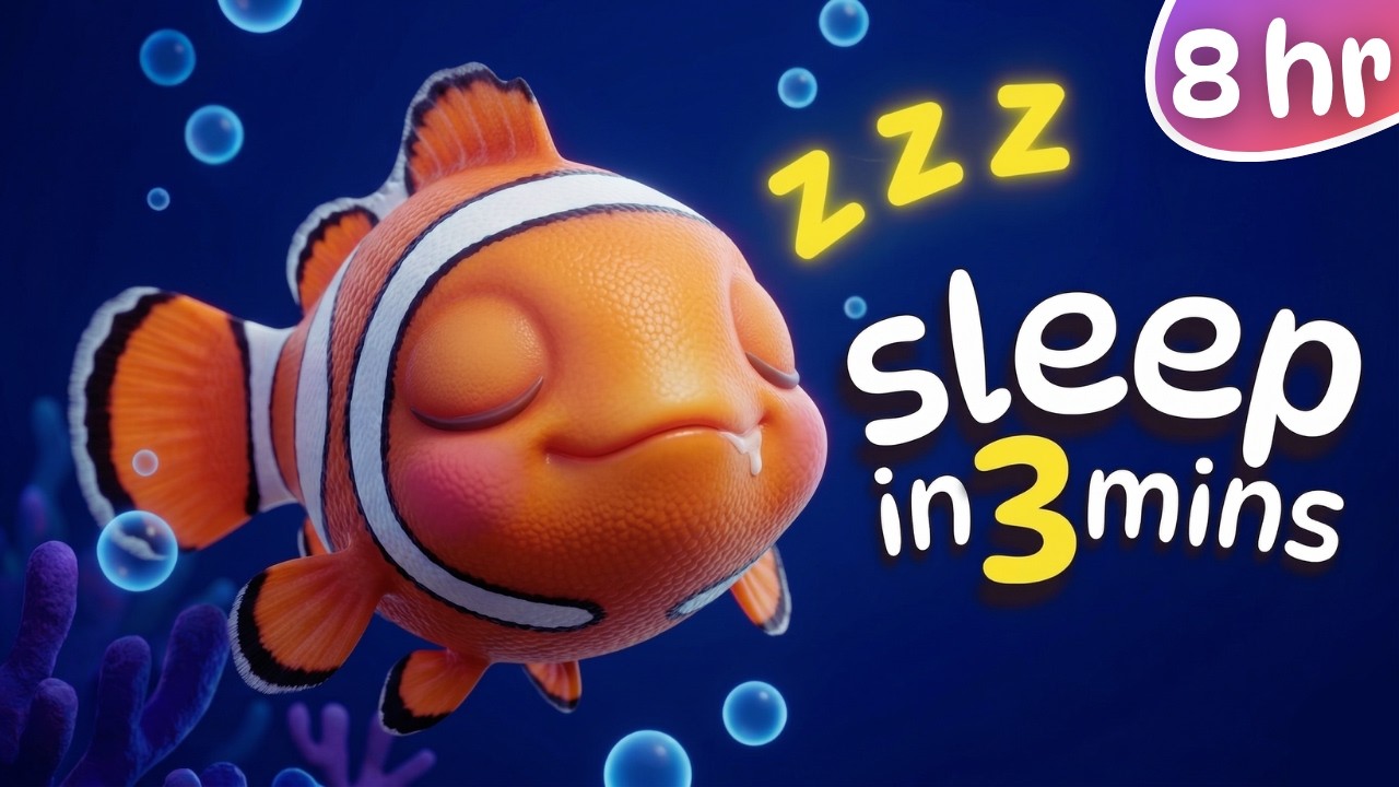 Baby Lullaby 🪸 Soothing Fishes🐠Calming Undersea Animation♥️ Aquarium 💤 Mozart & Brahms Lullabies