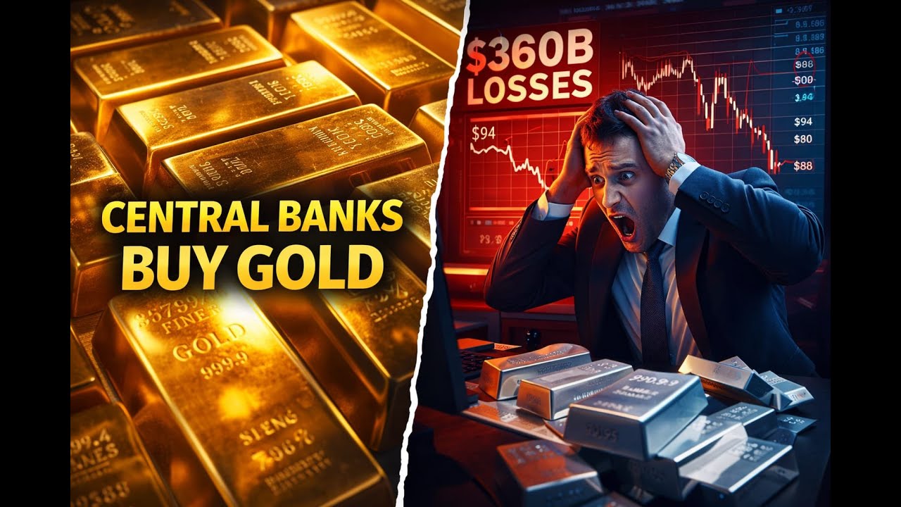 Central Banks Dump Dollars for Gold - Silver Explodes to $94 (Banks Lose $360 Billion)