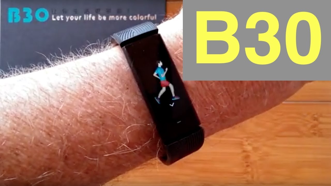 B30 3D Graphical Interface Smart Tracker Continuous Heart Rate Blood Pressure: Unboxing & Review