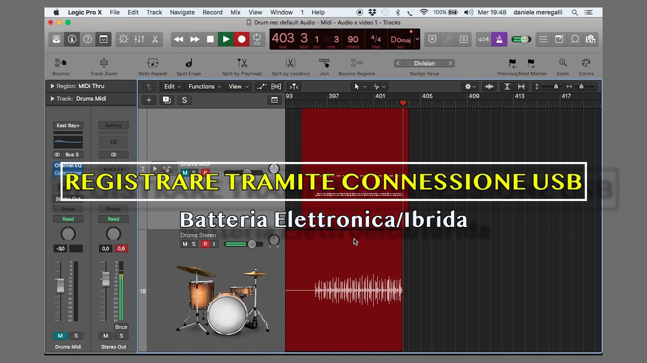 Registrare Tramite Connessione USB (senza scheda audio) - Batteria Elettronica/Ibrida