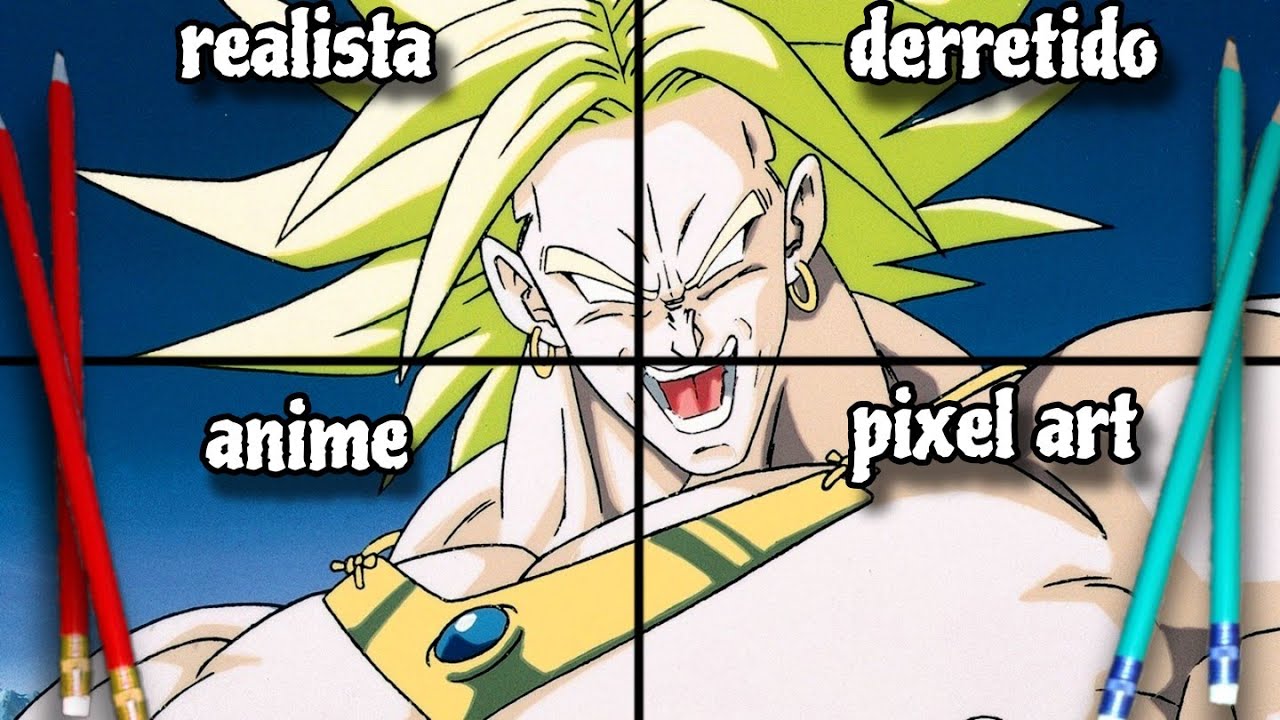 Dibujo a Broly en 4 ESTILOS SORPRENDENTES ¡La Ruleta Decide!