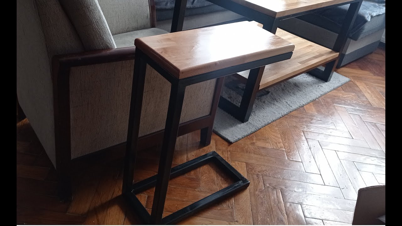 Stolik  kawowy, boczny, na laptopa wsuwany pod fotel loft / DIY coffee table