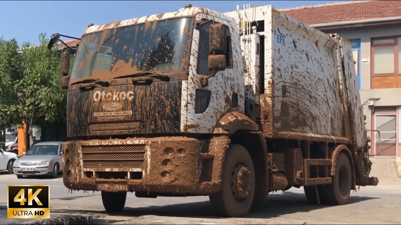 This NASTY Garbage Truck Got a DEEP CLEAN After a Full Day of Collecting City Trash 💩