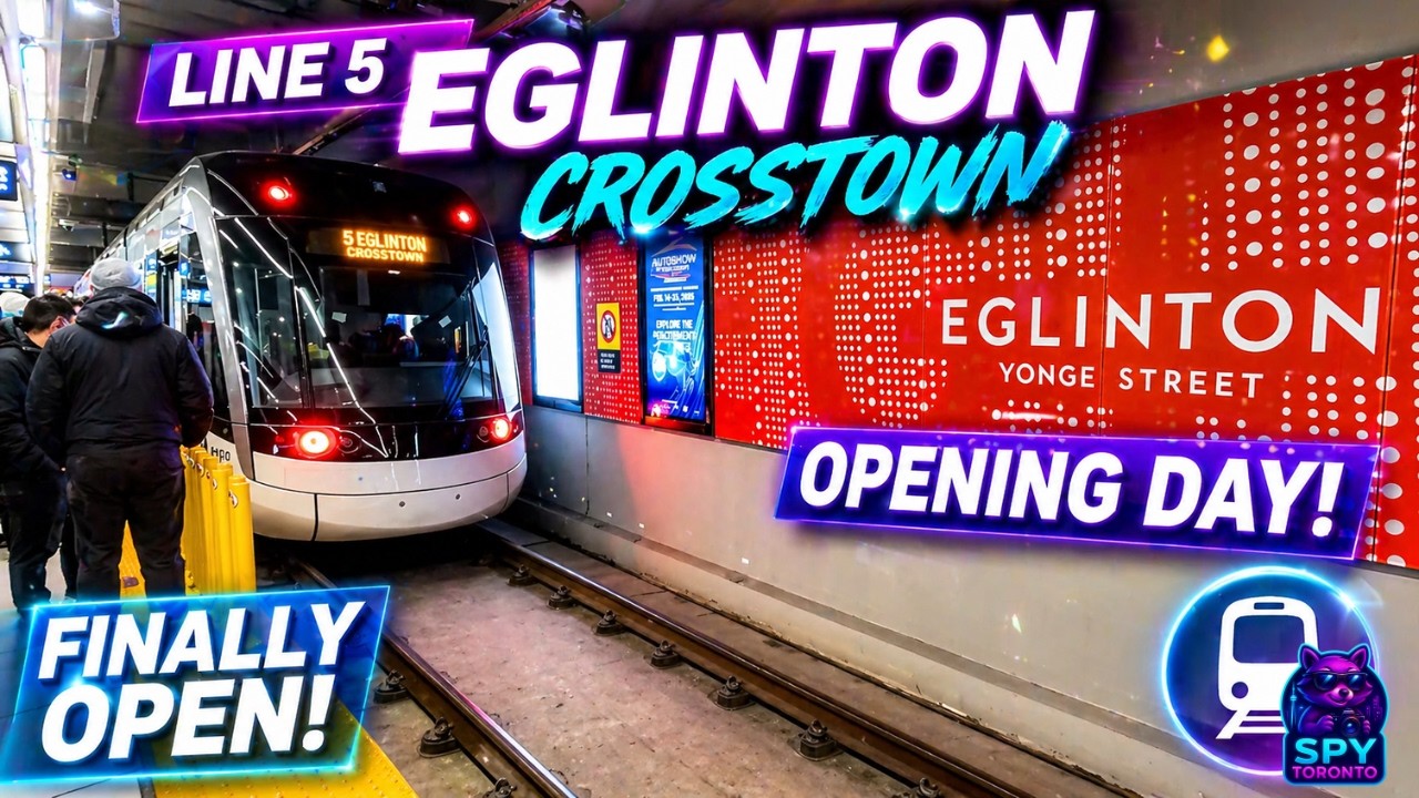 Line 5 Eglinton Crosstown Opening Day | Eglinton Station Tour in 4k
