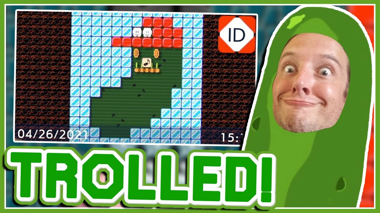 Mario Turns Himself Into A Pickle... // TROLLED // Mario Maker 2