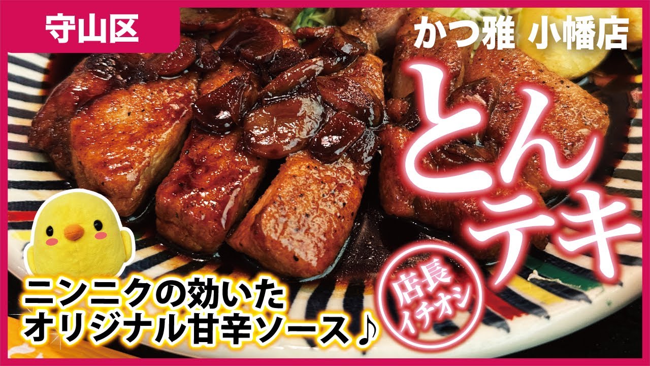 【守山区】低温でじっくりやわらかヒレかつ＆オリジナルソースのボリュームトンテキ｜かつ雅【とちカツTV】