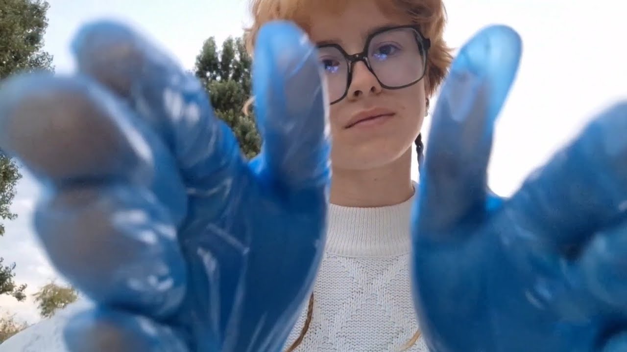 ASMR avec des Gants Latex (mouvements de mains, sons collants, soft spoken)