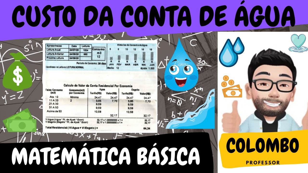 Como calcular o custo da conta de água? 🥇 - MATEMÁTICA BÁSICA