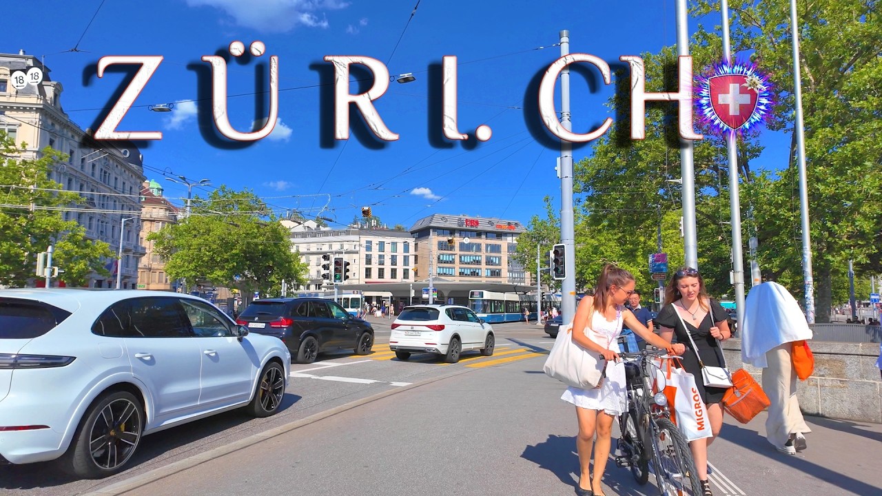 ZURICH SWITZERLAND ✨ Walking tour through Flea Market on Bürkliplatz to Grossmünster 4K HDR