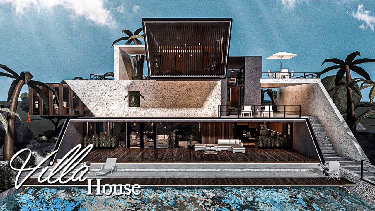 Bloxburg: Villa House Architecture | Speed Build | Roblox