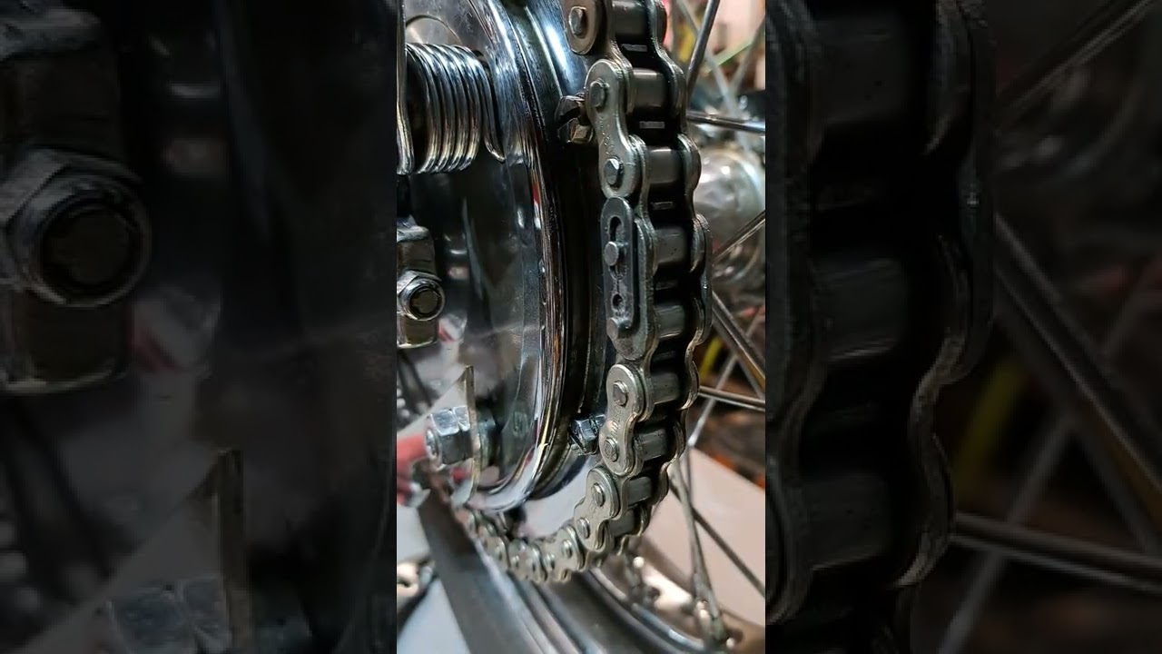 Chain link, master link installation on motorcycle