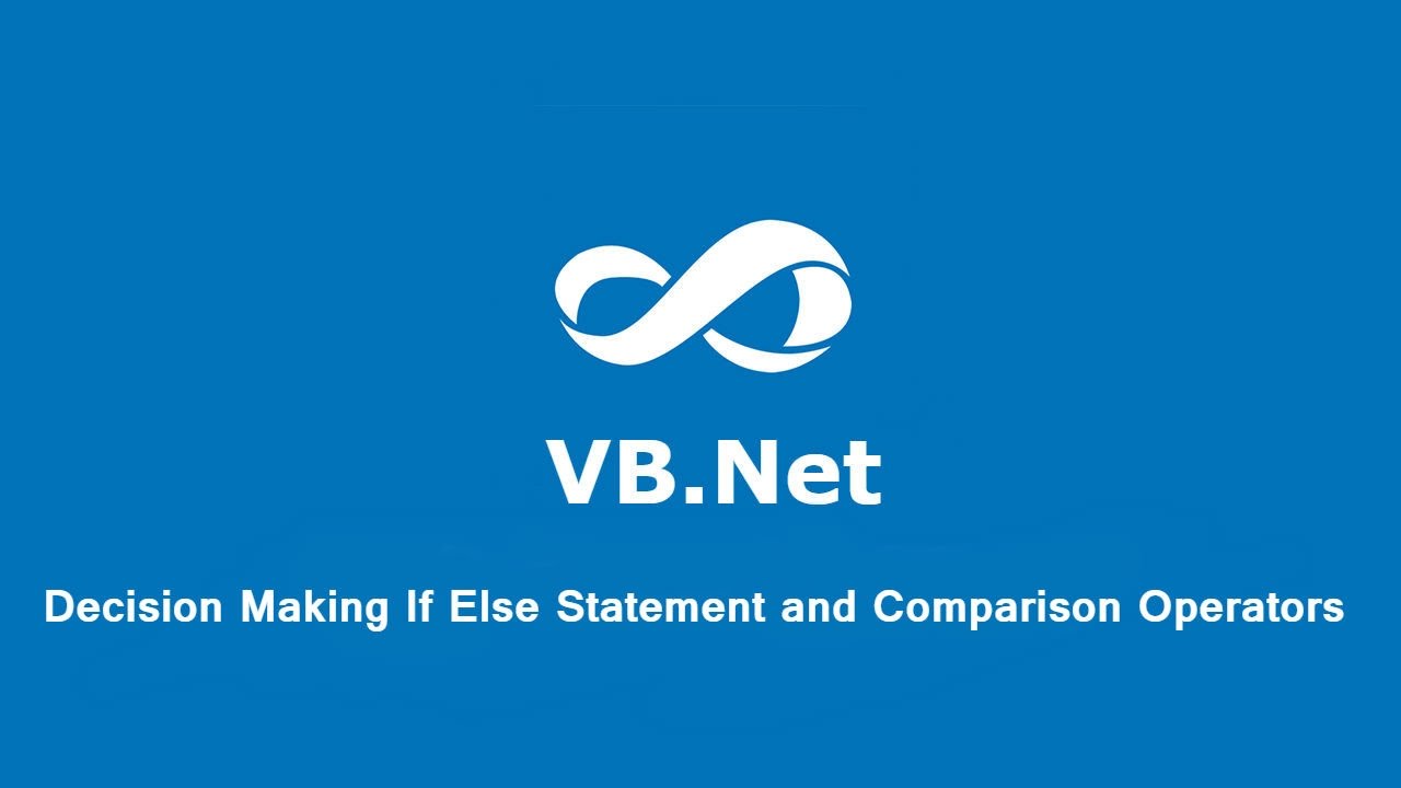 Lesson 9 VB.Net Decision Making If Else Statement and Comparison Operators