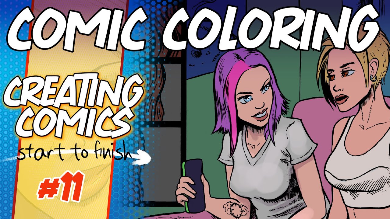 Coloring Comic Pages - Creating Comics Start to Finish!
