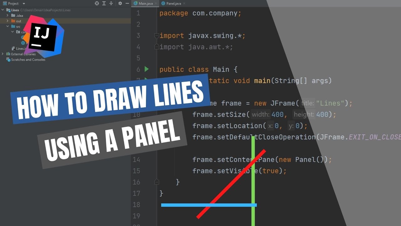 How to DRAW LINES in JFrame using Java