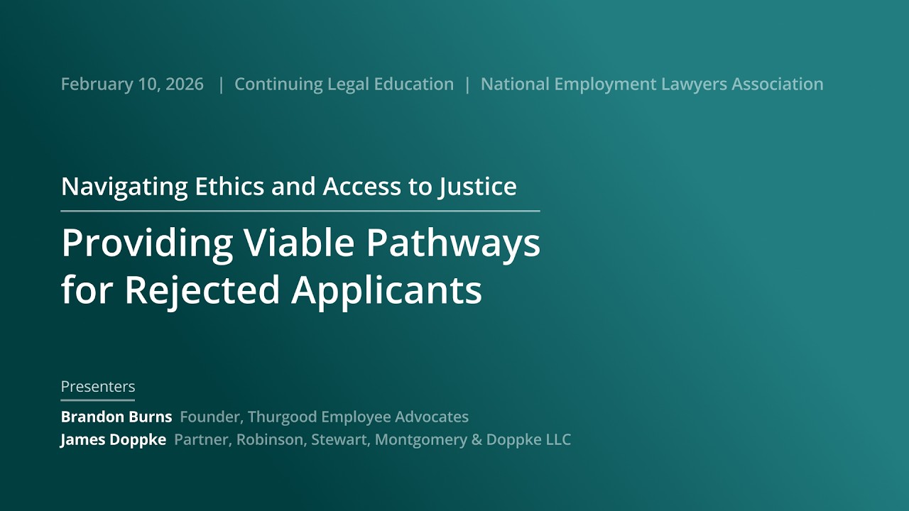 NELA Illinois February 2026 CLE with Thurgood and Robinson Stewart Montgomery Doppke LLC