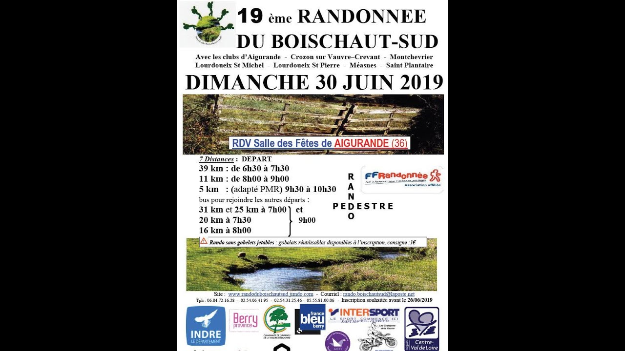 19e randonn&eacute;e du Boischaut-Sud (39 km)