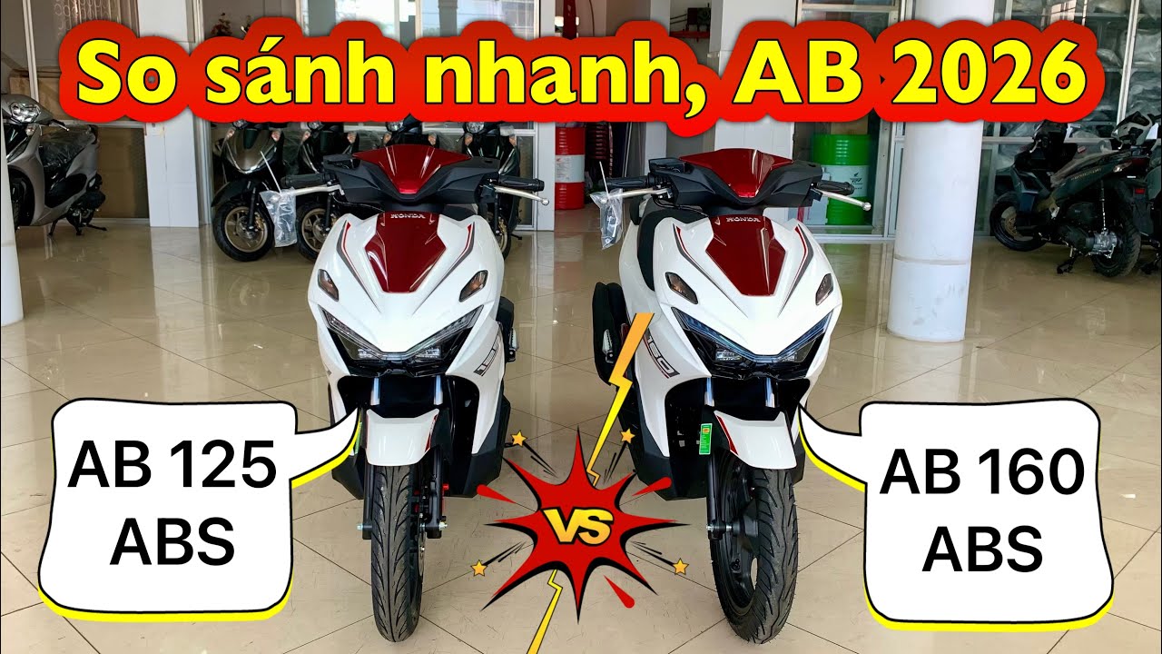 So sánh nhanh AB125 với AB160 (2026) | Giá xe + Khuyến mãi + Trả góp #ab2026 #ab125 #ab160