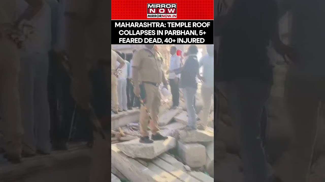 Temple Roof Collapses In Maharashtra Parbhani, Over Five Feared Dead And Over 40 Injured #shorts