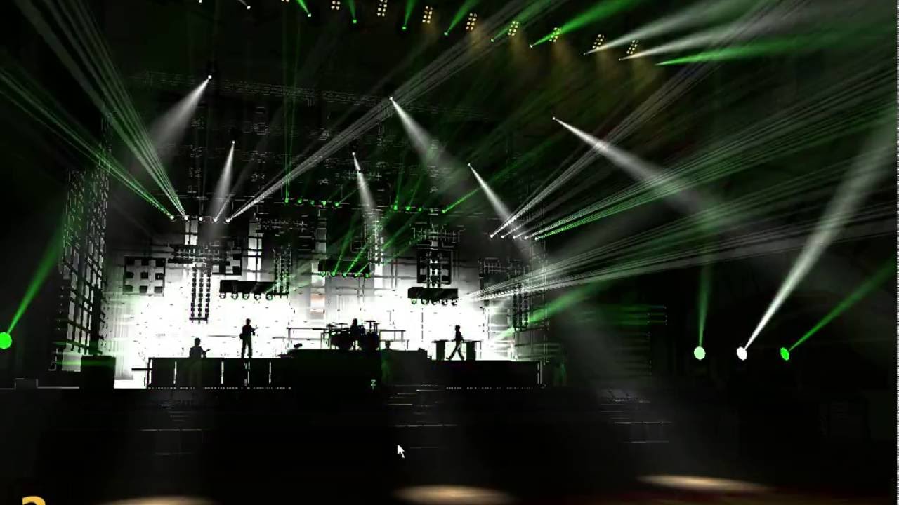 GrandMA 3D  Rammstein - Du reich so gut  live 2016  MIDI show control