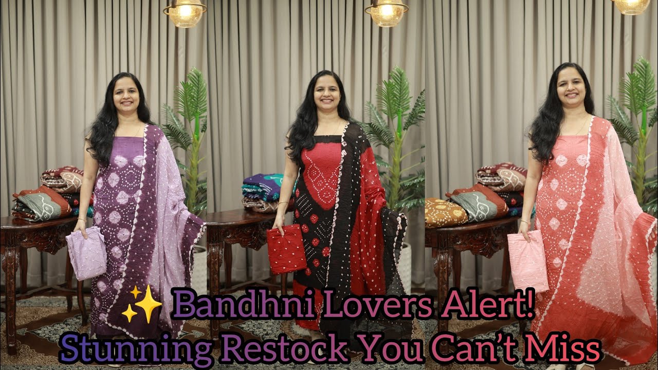 ✨ Bandhni Lovers Alert! Stunning Restock You Can’t Miss