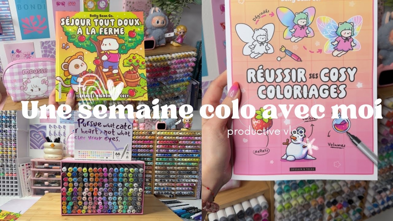 Une semaine de coloriage avec moi | 2 Cosy Colo ensemble | des ratés | des ouvertures 🎨💓🌈