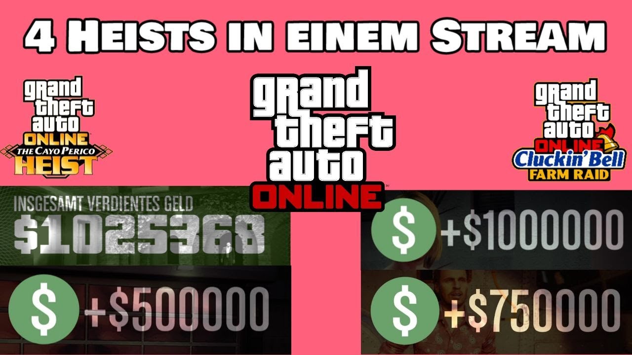 Cayo Perico, Dr Dre, Cluckin Bell und McKenzie Feldhangar Heist in einem Stream! | GTA Online VOD