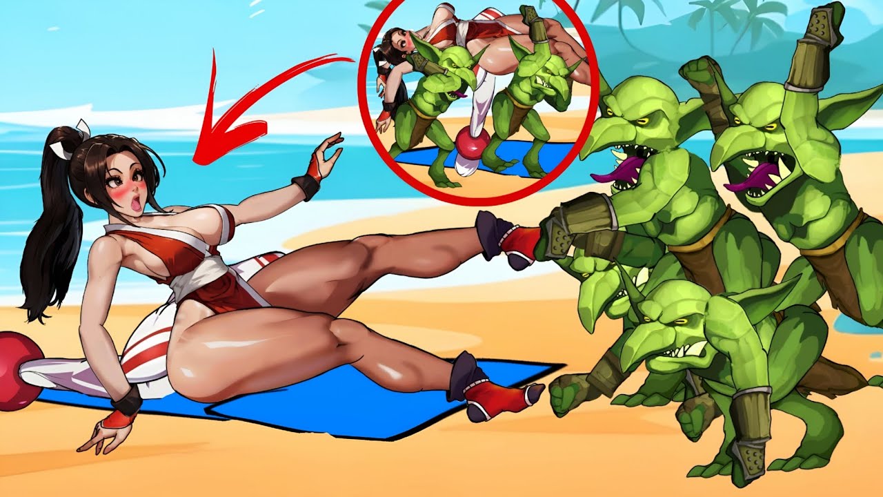 Mai Shiranui vs Goblins on the Beach! | Epic 2D Animation | Street Fighter x Fatal Fury