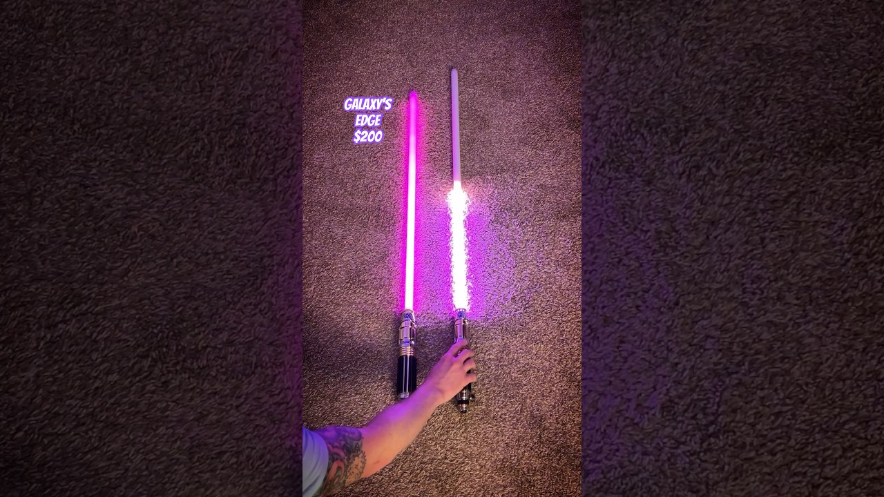 Disney vs Neopixel Mace Windu Lightsaber!  #starwars