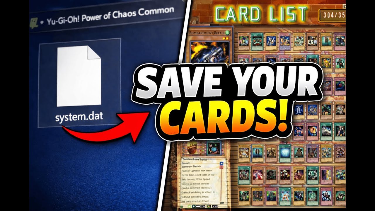How To Use system.dat Save File | Yu-Gi-Oh Power Of Chaos #yugioh #powerofchaos  #yugiohguide