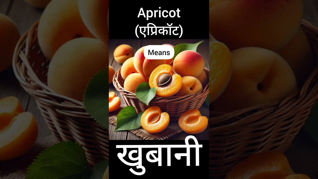 Apricot hindi meaning #shorts