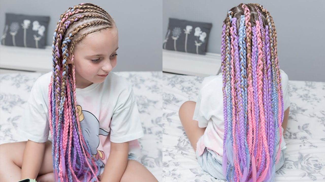 TRENZAS AFRICANAS FACILES PARA NIÑAS CON EXTENSIONES CON TECNICA CROCHET - CROCHET BOX BRAIDS