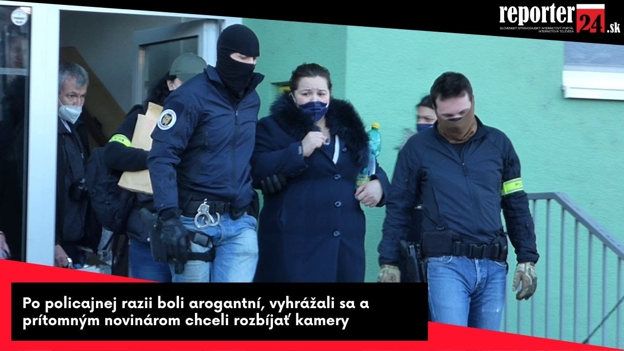 Po policajnej razii boli arogantn&iacute;, vyhr&aacute;žali sa a pr&iacute;tomn&yacute;m novin&aacute;rom chceli rozb&iacute;jať kamery