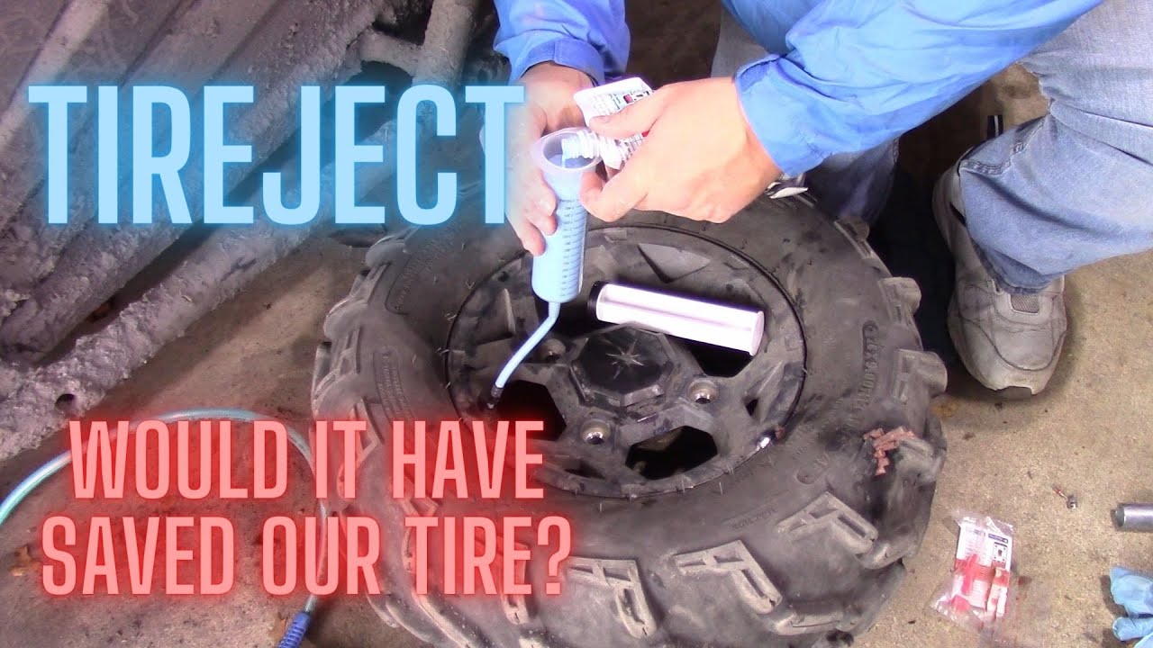 TIREJECT - how to fix a flat atv tire and seal our Rzr 900 Trail sidewall-damaged tire