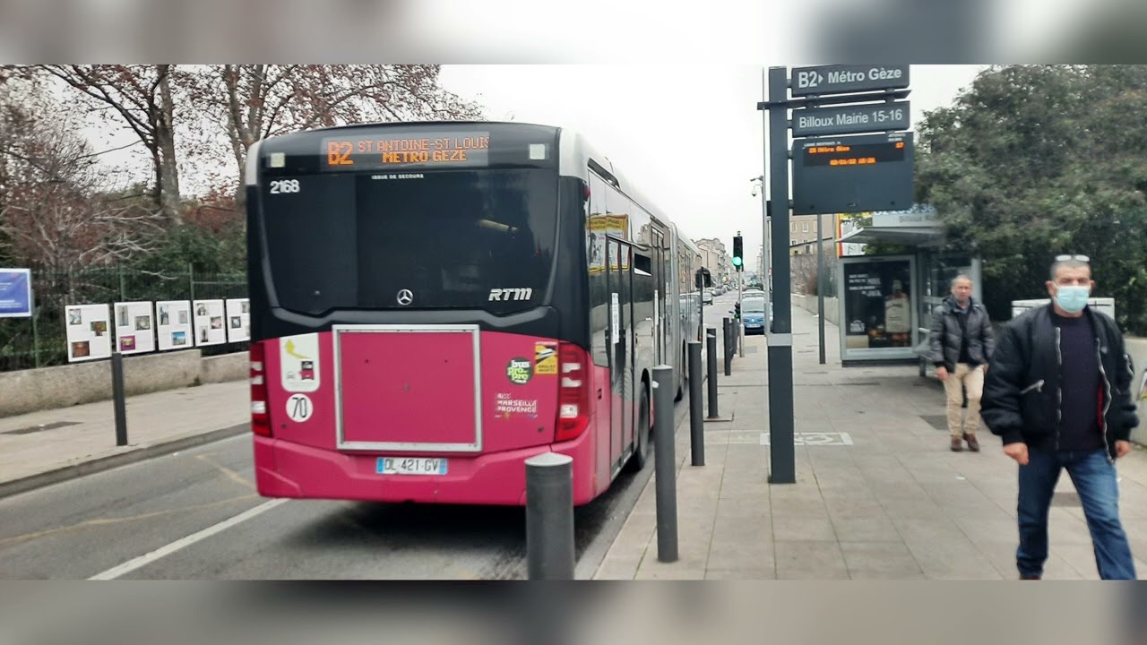 Mercedes Citaro G C2 n°2168 de la RTM - Marseille sur la ligne B2
