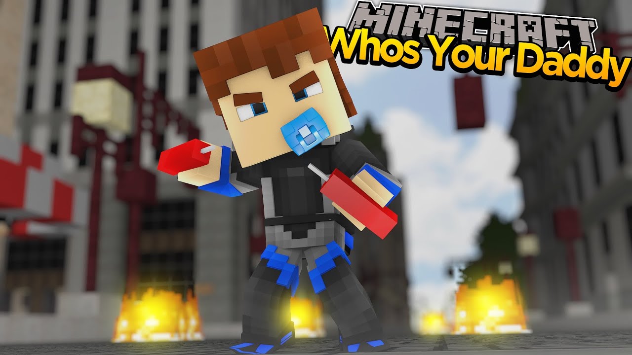 Minecraft WHO'S YOUR DADDY - SCUBA STEVE HAS FUN WITH BABY DUCK!!