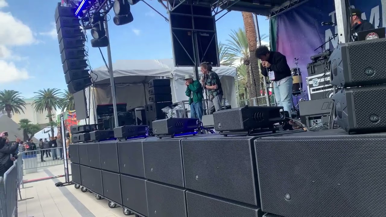 Lee Oskar, Moses Concas and and Taro Senga jamming at the NAMM show in Anaheim, CA in January 2026