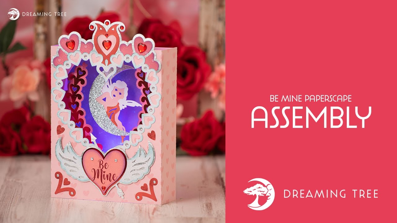 SVG File - Be Mine Paperscape - Assembly Tutorial (For Cricut, Silhouette, and ScanNCut)