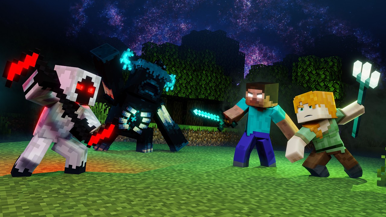 WARDEN RELEASED?!? Entity 303 VS Alex And Steve (Minecraft Animation)