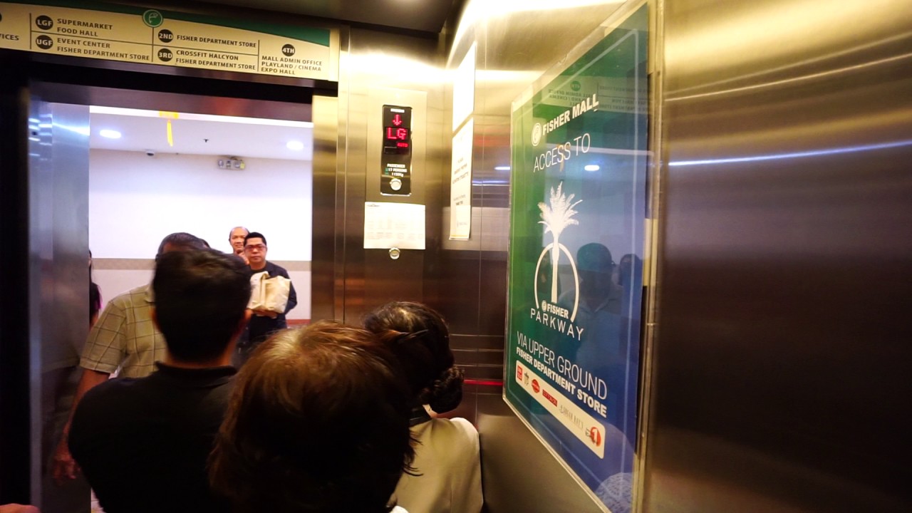 Philippines, Quezon City, Metro Manila, Fisher Mall, Hyundai elevator