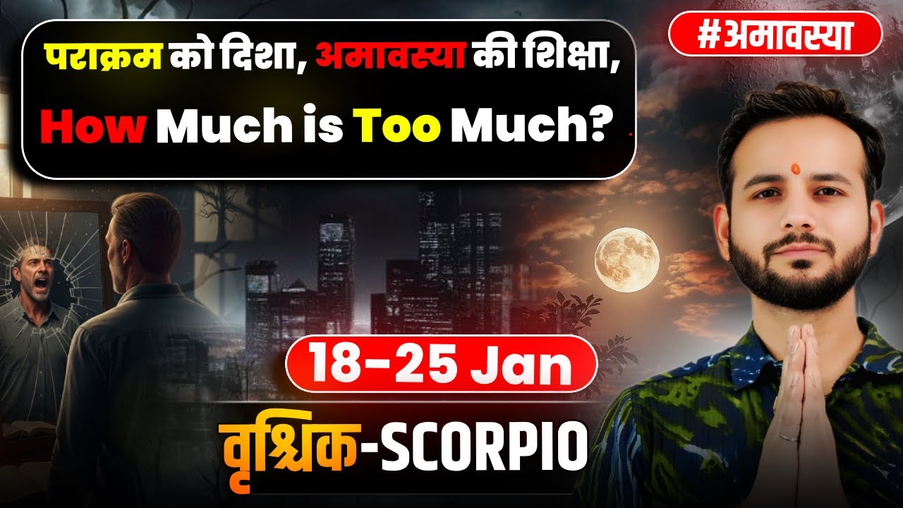 🦂वृश्चिक लग्न/राशि: अमावस्या के बाद साहस जागेगा 🌑18-25Jan2026 #Scorpio🔥