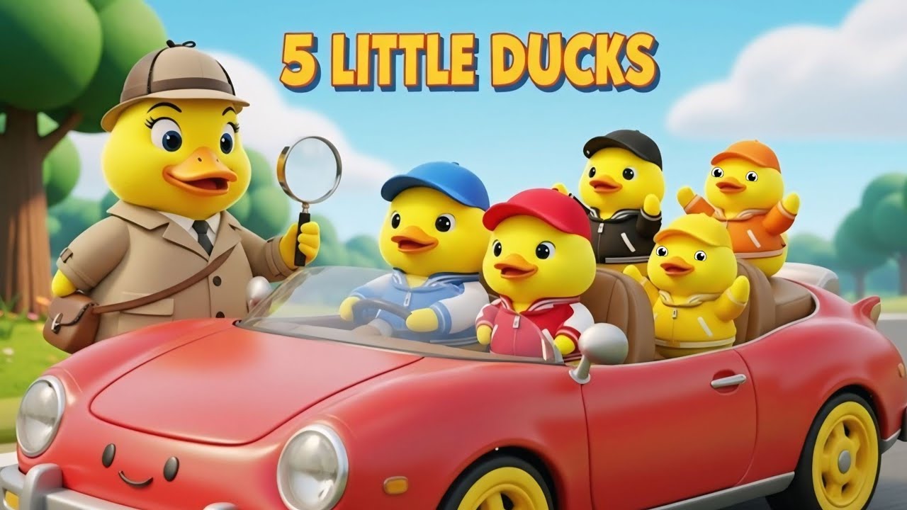 5 Little Ducks Detective Adventure Learn Colors for Kids