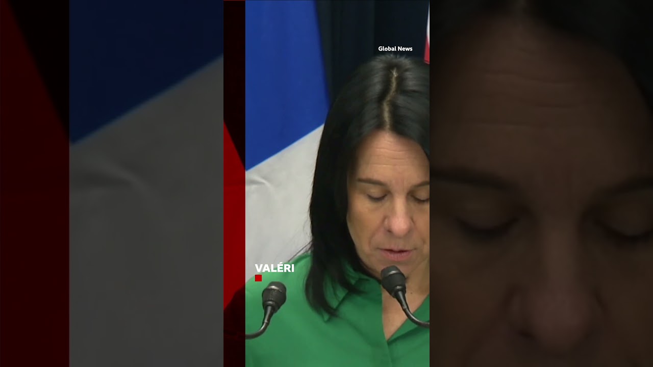 Val&eacute;rie Plante suddenly collapsed during a news conference on Tuesday. #Shorts #Montreal #BBCNews