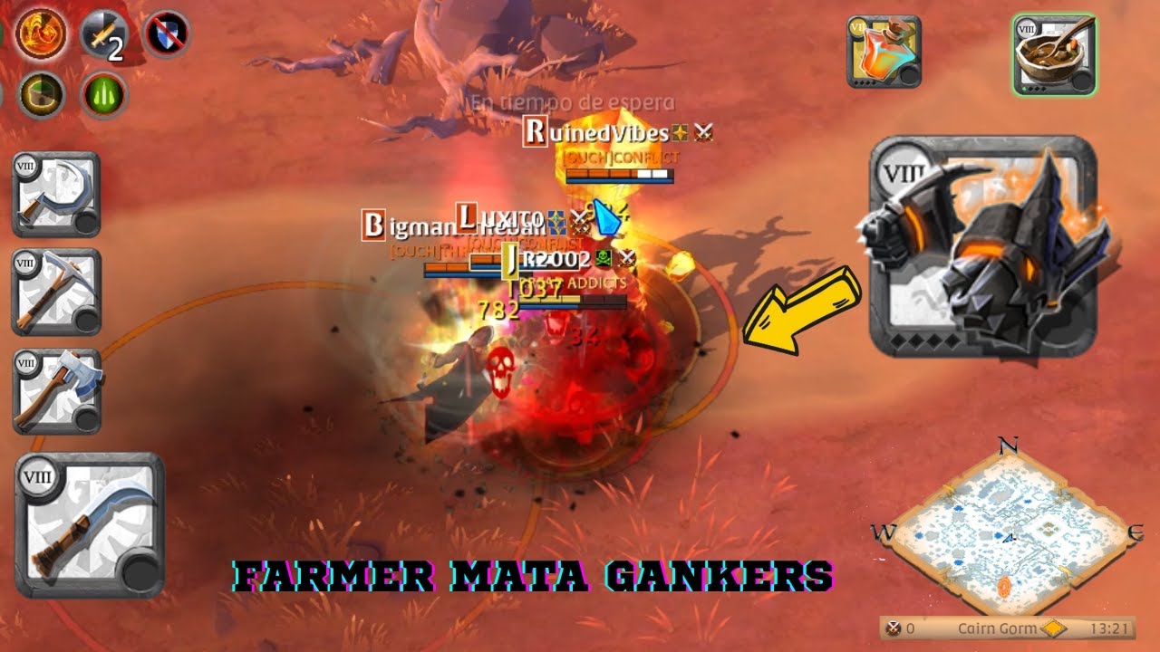 MANOS INFERNALES MATA GANKERS albion online #2