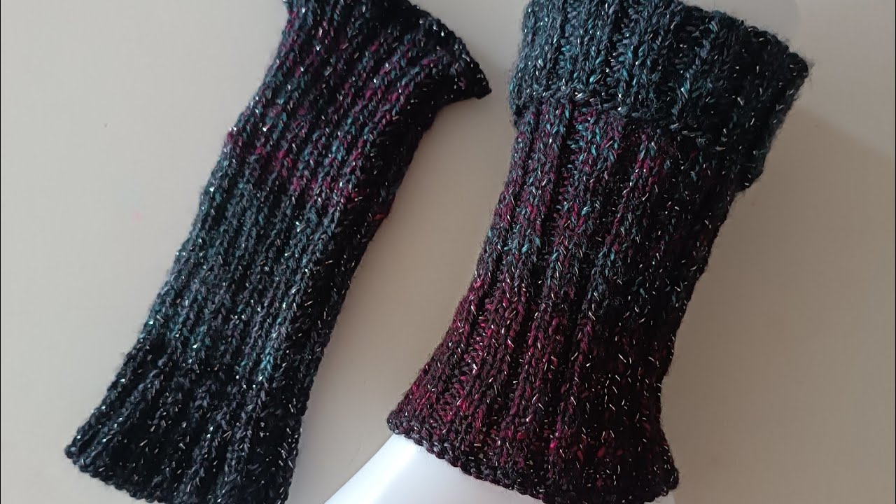 Stulpen stricken - ganz schnell und einfach ohne Nadelspiel, perfekt für Anfänger